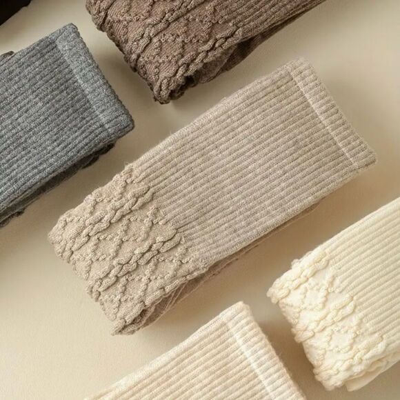 2 Pairs Of Wool Knee-high Socks - Picture 3 of 8